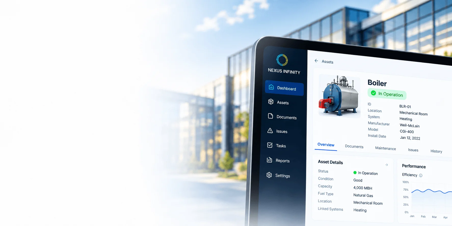 NEXUS INFINITY asset management and operational insights interface