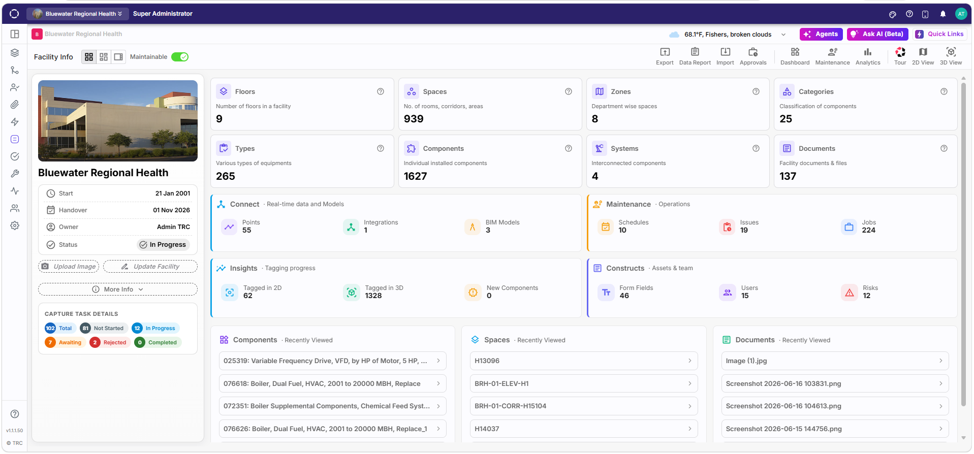 Nex Hive Facility Info & Components Common Data Environment